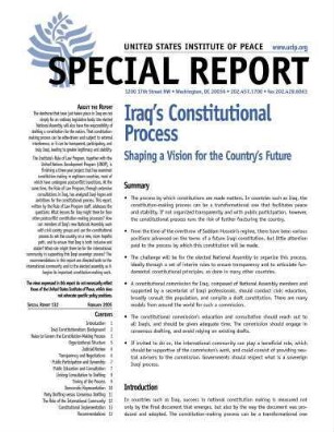 Iraq's constitutional process : shaping a vision for the country's future