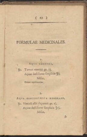 Formulae Medicinales