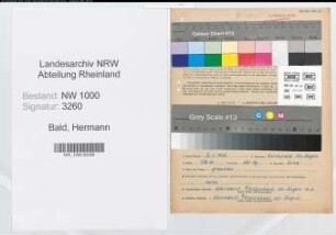 Entnazifizierung Hermann Bald, geb. 02.01.1909 (Prediger)