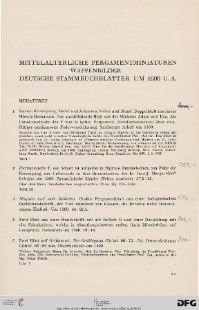 Miniaturen (Nr. 1-33)