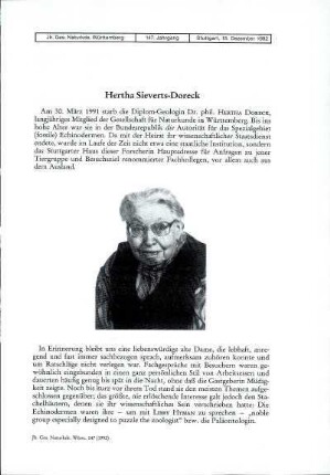 Herta Sieverts Doreck
