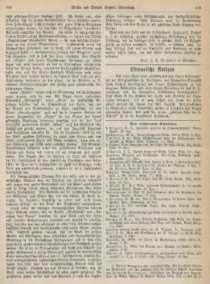 430-432 Literarische Notizen
