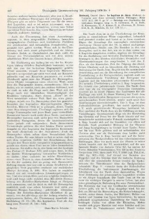 668-669 [Rezension] Bertrand, Daniel Alain, Le baptême de Jésus