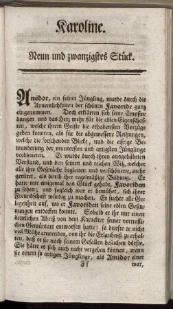 Neun und zwanzigstes Stück.