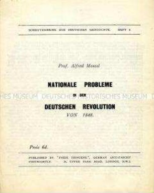 Exilschrift zur deutschen Geschichte