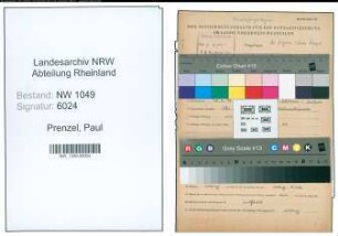 Entnazifizierung Paul Prenzel , geb. 25.06.1896 ()