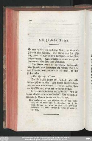 Der häßliche Ritter.