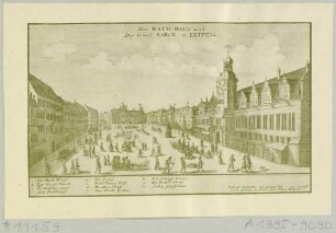 Der Markt, nach einem Kupferstich aus Bodenehrs Europens Pracht und Macht: Prospekte, um 1720