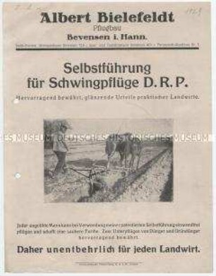 Selbstführung für Schwingpflüge