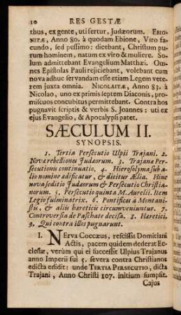10-18, Saeculum II.