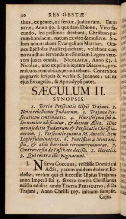 10-18, Saeculum II.