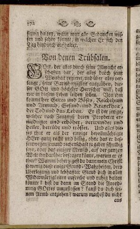 Von denen Trübsalen.