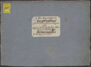 2 Sacred songs, V (4), orch, org - BSB Mus.ms. 331 : [cover title, by later hand:] I. Ave Regina coelorum. // [Incipit] // 4 Voc: 2 Viol: 2 Clarini con Organo. // II. Graduale de Beata Virg: Maria // Germinavit radix Jesse // [Incipit] // Di M Haydn 27. Je*n33: 1797