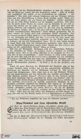 31: May-Rummel und freie öffentliche Kritik