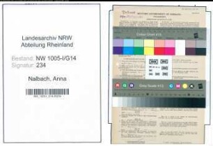 Entnazifizierung Anna Nalbach , geb. 23.08.1895 (Postbetriebsassistentin)