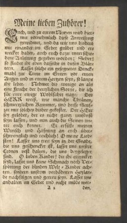 Meine lieben Zuhörer!