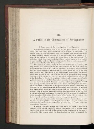 XIII. A guide to the Observation of Earthquakes