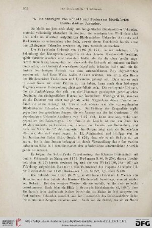 4. Die sonstigen von Schott und Bodmann überlieferten Bleidenstädter Urkunden