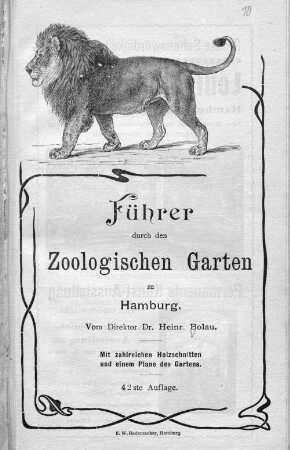 Führer durch den Zoologischen Garten zu Hamburg