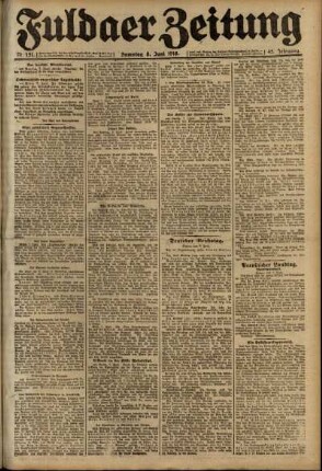 Ausgabe vom Samstag, den 08. Juni 1918.