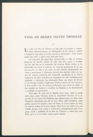 Vida de Henry David Thoreau