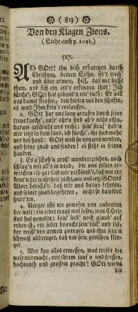 (L.) Von den Klagen Zions.