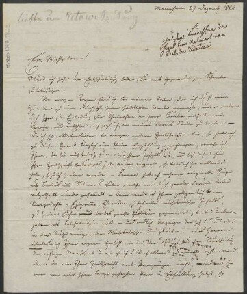 Brief an B. Schott's Söhne : 29.12.1824