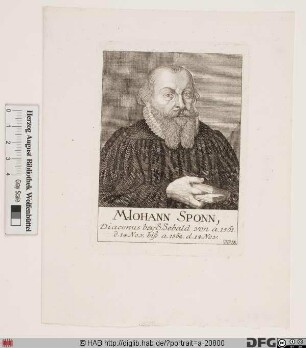 Bildnis Johann Spon(n) (Span)