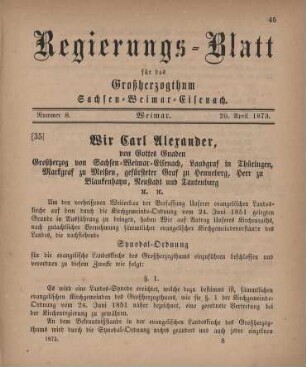 Nr. 8 : 20. April 1873