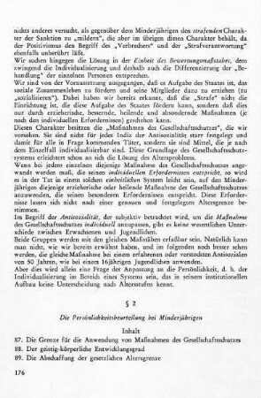 § 2: Die Persönlichkeitsbeurteilung bei Minderjährigen