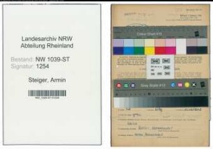 Entnazifizierung Armin Steiger , geb. 07.03.1889 (Bueroangestellter)