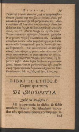 Caput quartum. De Modestia.