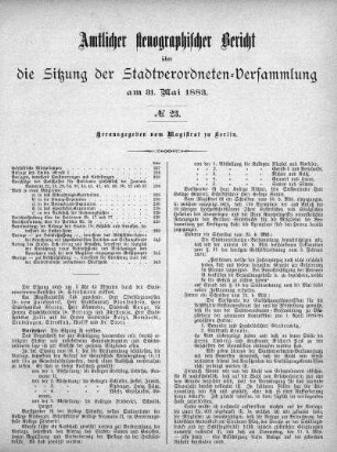 Nr. 23, 31. Mai 1883