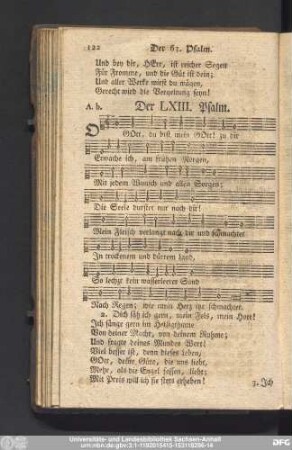 Der LXIII. Psalm.