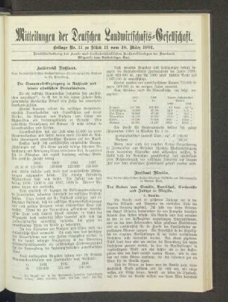 Beilage Nr. 11 zu Stück 11 vom 16. März 1901.