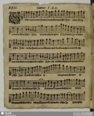 XXII. Süßer Jesu meine Freude meine Wonne