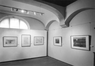 Dresden. Ausstellung "Mein romantischer Blick. Landschaften. Claus Weidensdorfer" im Kupferstich-Kabinett, 16.3.-26.5.2000. Raumaufnahme