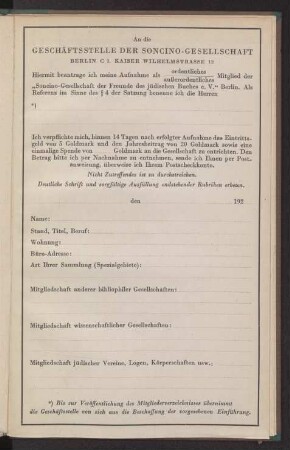 Antrag auf Mitgliedschaft (eingebunden)