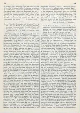 84-85 [Rezension] Archiv für Elsässische Kirchengeschichte ; 2. Jahrgang, 1927
