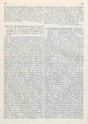 84-85 [Rezension] Archiv für Elsässische Kirchengeschichte ; 2. Jahrgang, 1927