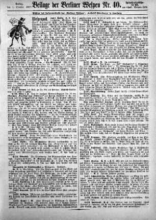 Beilage der Berliner Wespen Nr. 40