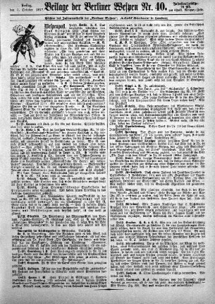 Beilage der Berliner Wespen Nr. 40