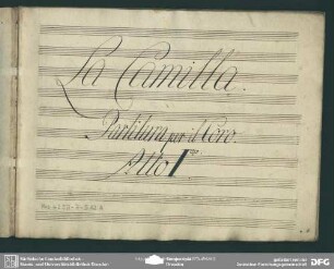 Camilla. Excerpts. Arr - Mus.4259-F-512A : Coro, b; PaWV 19