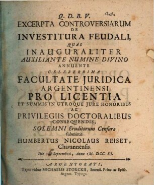 Excerpta controversiarum de investitura feudali