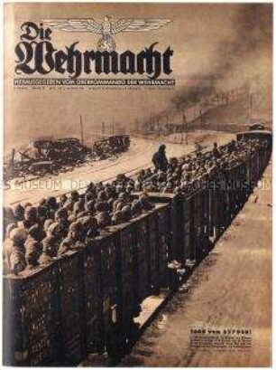 Fachzeitschrift "Die Wehrmacht" mit Titelfoto vom Abtransport von Kriegsgefangenen nach der Schlacht um Brjansk