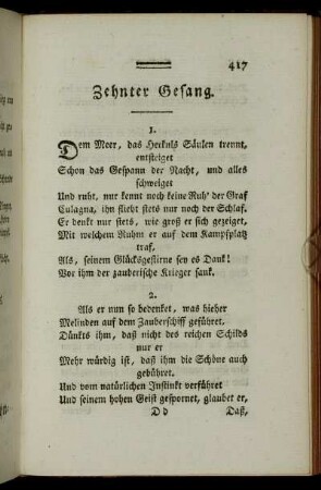 Zehnter Gesang