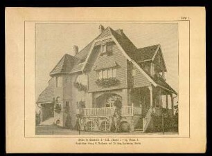 Villa in Wannsee I - III. (Tafel 1-2), Blatt I