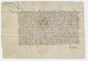 Kaiserliches Hilfegebot gegen den Herzog von Burgund. "bodbreve unses aldergnedigesten heren des keysers tegen den hertogen van broghondygen".