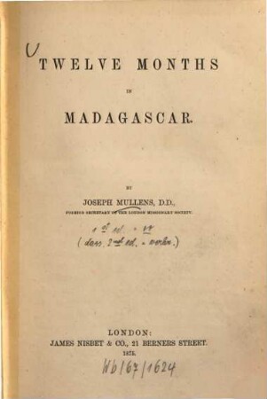 Twelve months in Madagascar