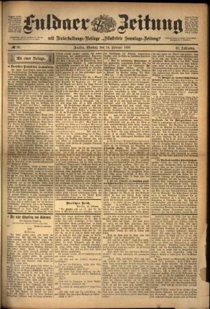 Ausgabe vom Montag, den 14. Februar 1898.